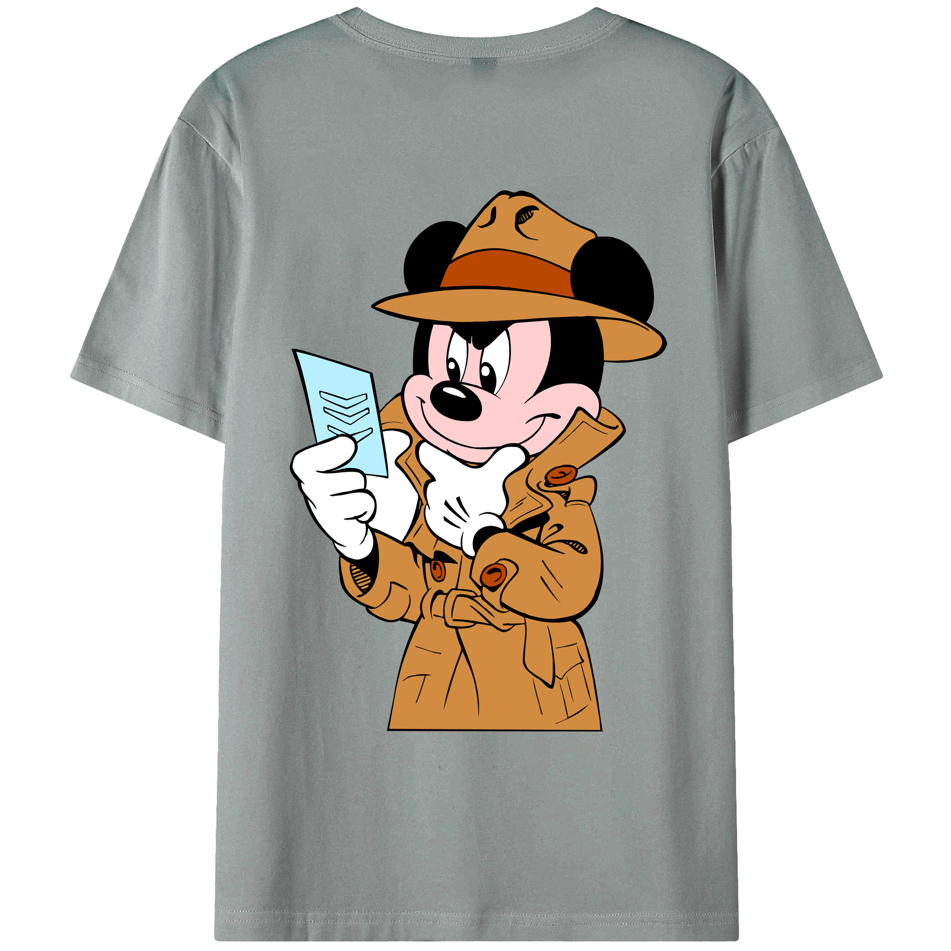ミッキーマウス Mickey Mouse 綿100％ メンズ半袖Tシャツ（バックプリント） 通気性
